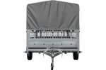 Rimorchio ribaltabile 264x150 con griglie e telo H800 750 kg - immagine 2