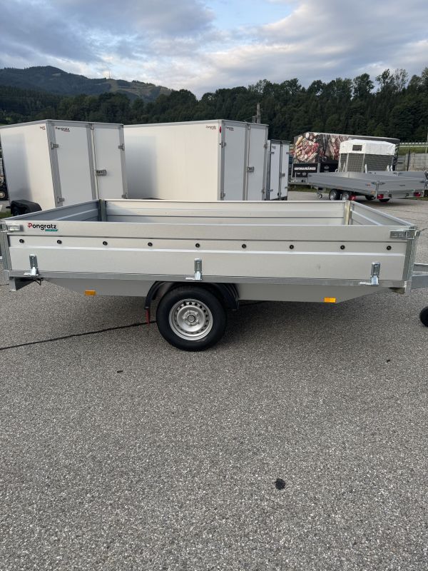 BH 3000/20 U Rimorchio in acciaio, vista laterale con pianale di carico da 3 m